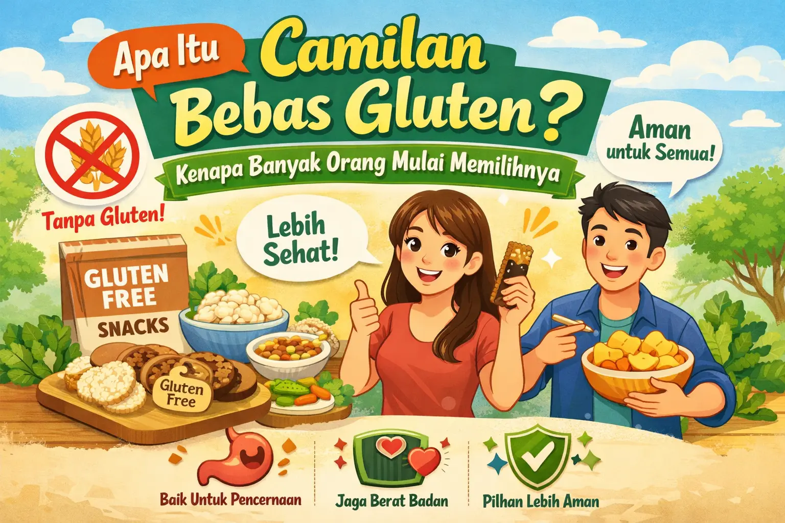 contoh camilan bebas gluten